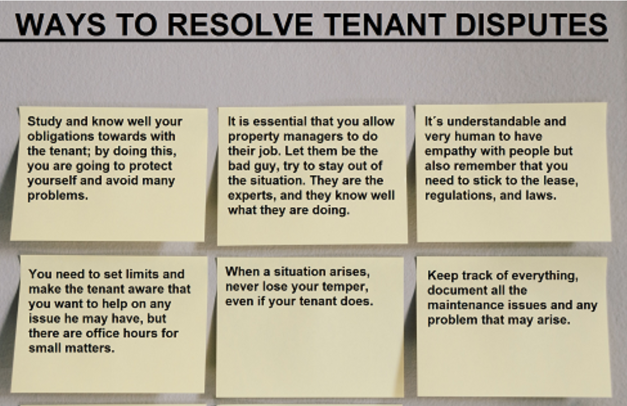 Ways to Resolve Tenant Disputes